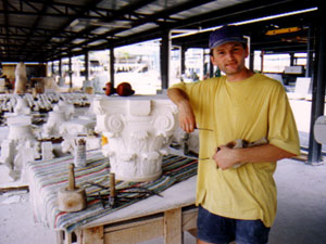 photo of Mark Thompson working at StoneWorld, Pasir Gudang, Malaysia