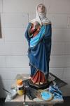 Completed statue of Mary prior to fixing.