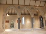 Peper Harow church. Surrey.View of Completed Triple Norman arch arcade reinstated after the original designed by AWN Pugin.